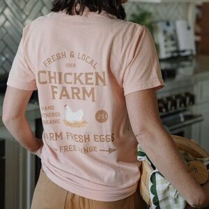 Fresh & Local Chicken Pink T-Shirt